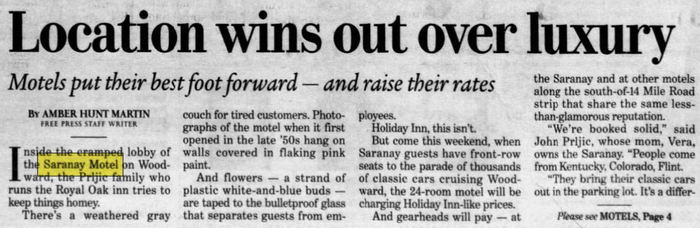 Saranay Motel - Aug 2003 Article (newer photo)